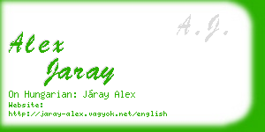 alex jaray business card